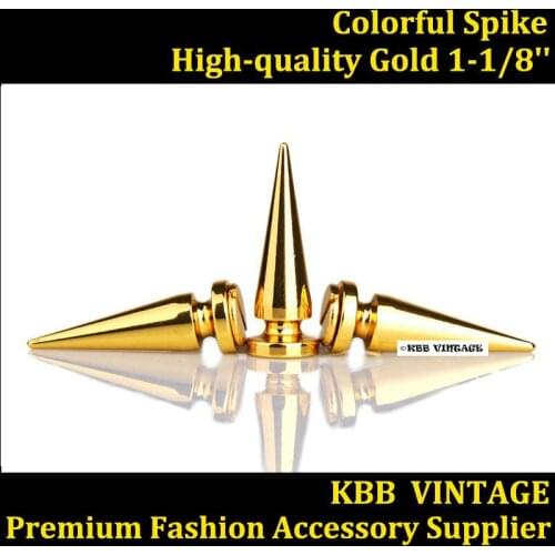 10pc 29mm Metal Punk Spikes Screwback stud Leather Rivet Spikes High-quality Gold