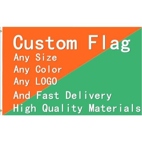 100D Custom Flag 3x5ft Flying Banner Printing Any Size/Logo/Color Decoration Copper Grommets Design Outdoor Advertisin