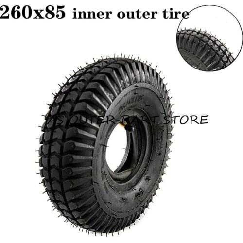 260x85 Inner and Outer tire for Scooter tyre, ATV and Go Kart Tire and Tube Motor Tire, 3.00-4(10"x3", 260*85)