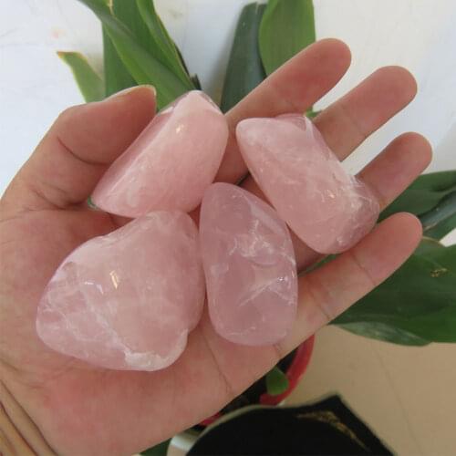 3 pcs) 190~210g AAA+ Wholesale Natural Rose Quartz Tumbled Stone Chakra Healing Reiki Big Block Beads Quartz Mineral Stone