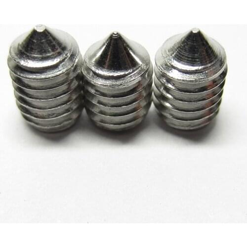 50PCS/Lot M2.5/M3/M4/M5 Set Screws 304 Stainless Steel Inner Hex Hexagon Socket Tapered Point Pointed End bolt