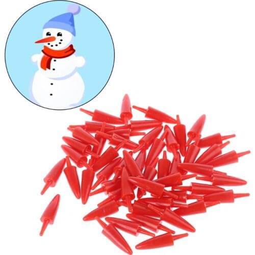 50Pcs/Bag 12x23mm Plastic DIY Snowman Nose for Handmade Craft Children Kids Toys Christmas Deco