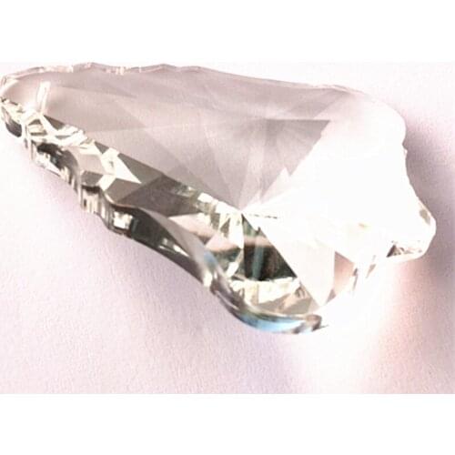 Free Rings 50pcs 76*51*21mm Clear K9 Crystal Christmas Tree Shape Chandelier Pendants Out Door Christmas Tree & Home Decoration