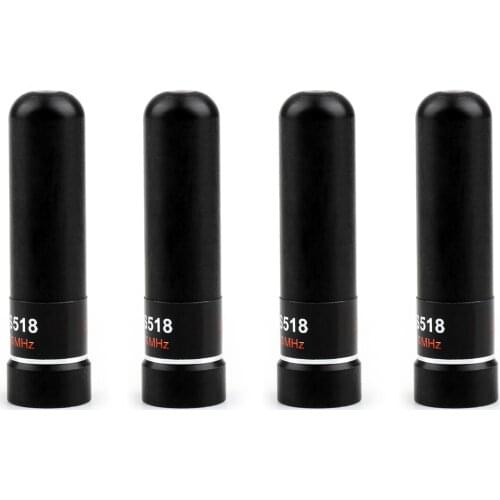 Artudatech Wholesale 4Pcs Antenna HH-S518+ SMA Male Dual Band 145/435MHZ For YAESU For TONGFA Radio 5cm