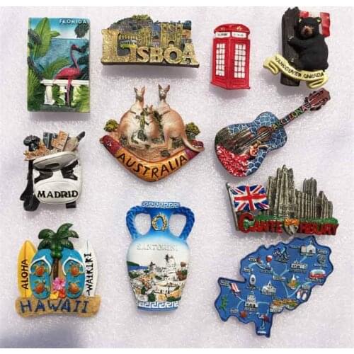 BABELEMI US UK Canada Australia Greece Portugal Spain Barcelona Madrid Fridge Magnets World Travel Souvenirs Home Decoration