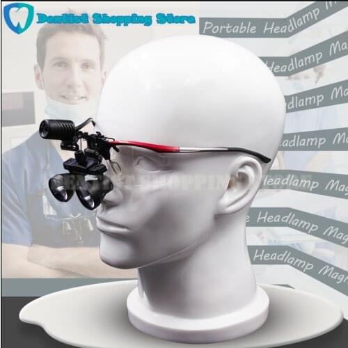 2.5 or 3.5 or 3.0 Binocular Dental Loupe With Lamp Portable Dentist Surgical Medical High quality
