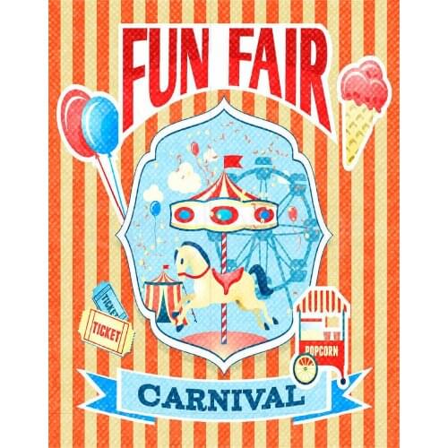 FUNFAIR CARNIVAL LARGE METAL TIN SIGN POSTER WALL PLAQUE VINTAGE STYLE