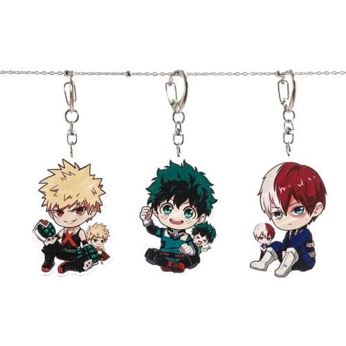 Toys Keychain Boku no Hero Academia My Hero Academia Midoriya Izuku Bakugou Katsuki Todoroki Shoto Cute Keychain For Boys