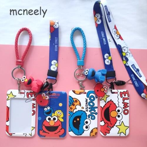 CARTOON ID Credit Bank Card Holder Students Bus Card Case Lanyard Visit Door Identity Badge Cards Cover FOR Women Men Pendants