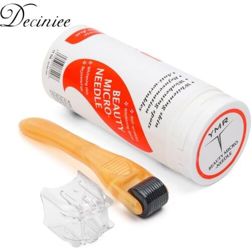 Derma Roller Cosmetic Needling Instrument for Face,192 Titanium Micro Needle 0.25mm Microdermabrasion Roller Includes Free Case