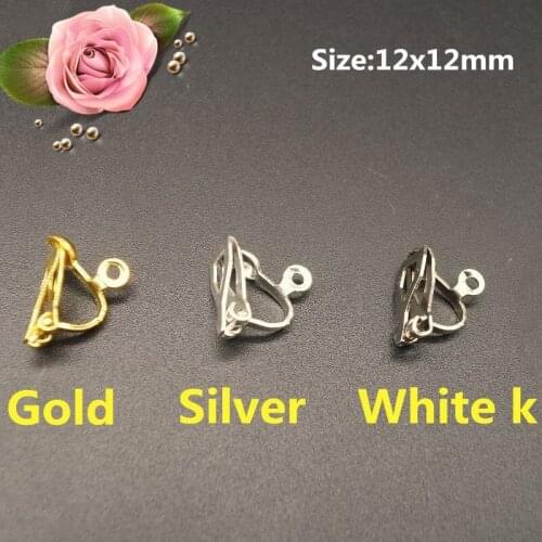 20pcs Hypoallergenic With Hanging Metal Frog Clips Back Base Setting Ear Pad Plugging Back Stopper Diy Earring Making Accessorie