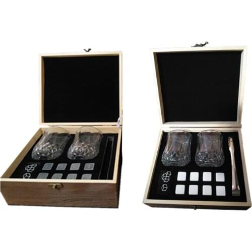 H58C Whisky Stones Gift Set Marble Whisky Ice Cubes Reusable Whiskey Rocks Cooling Stones Special Gift for Husband and Father