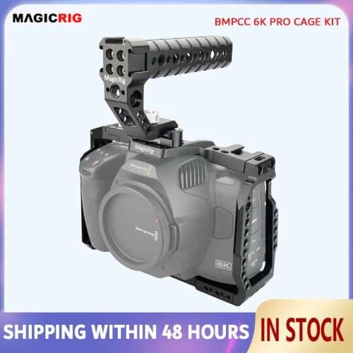 MAGICRIG BMPCC 6K Pro Cage Kit for Blackmagic Design Pocket Cinema Camera 6K Pro with NATO Top Handle & NATO Rail