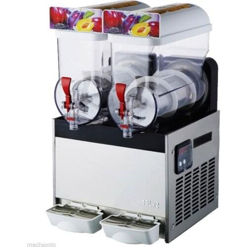 Commercial 2 Tank Frozen Drink Slush Slushy Making Machine Smoothie Maker 30L
