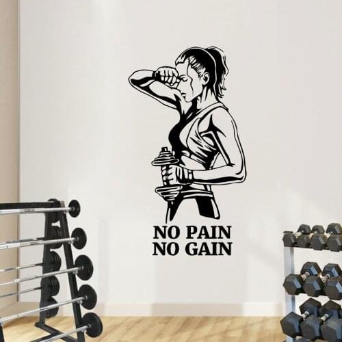 Creative Gym Girl Wall Decal Living Room Removable Mural For Kids Rooms Decoration Removable Decor Wall Decals
