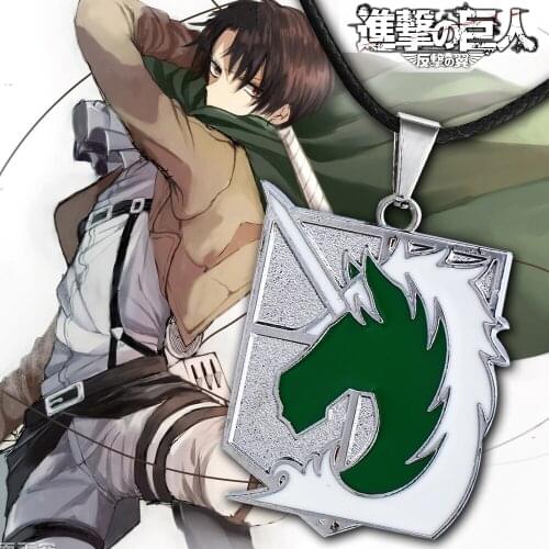 Attack on Titan Pendant&Necklace Shingeki no Kyojin Cosplay Jewlery Scouting Legion Figure Pendant With PP bag