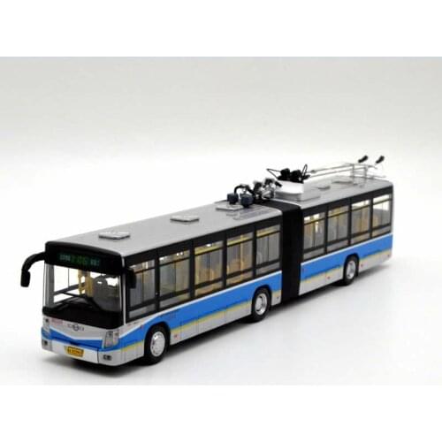 Diecast 1:64 BK6141D2 106 Road Articulated City Alloy Bus Model Adult Collection Souvenir Ornaments Display Vehicle Toys Gifts