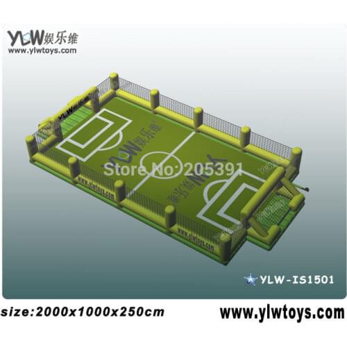 Inflatable football and basketball field,inflatable sport games,inflatable basketball football field with protective net & grass