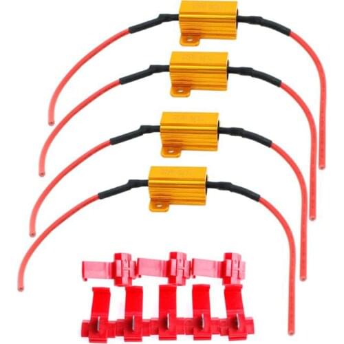 2Pcs Load Resistor Decoder Interior Car Accessories LED Car Light Resistor Resistance 25W 6ohm Load Resistors Automobile