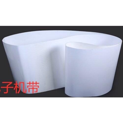 Customized Conveyor Belt) Perimeter:2000-3200mm Width:50mm Thickness:1mm White PVC Transmission Conveyor Belt