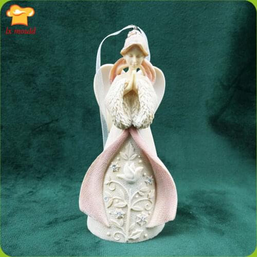 2021 New Aromatherapy Candle Silicone Mould DIY Portrait Molds Peace Angel Handmade Silicone Mold Aroma Gypsum