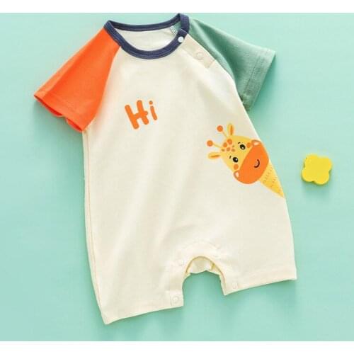 New Baby Rompers Newborn Short Sleeve Toddler Jumpsuit Boys Girls Clothing Cotton Cartoon Outfits Costume Cartoon Infant Romper