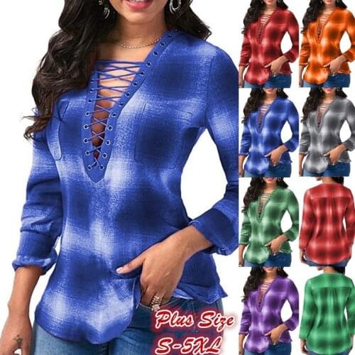 Womens new spring and autumn V-neck tie-dye corns, drawstring slim-fit temperament commuter pullover long-sleeved women