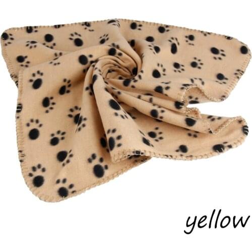 Pet Blanket Lovely Design Paw Print Soft Warm Fleece Dog Blanket Cat Mat Puppy Bed Sofa Cushion Cover Cozy 4 Colors