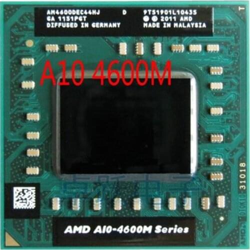 Original intel AMD laptop Mobile A10 4600M A10-4600m original Socket FS1 CPU 4M Cache/2.3GHz/Quad-Core processor free shipping