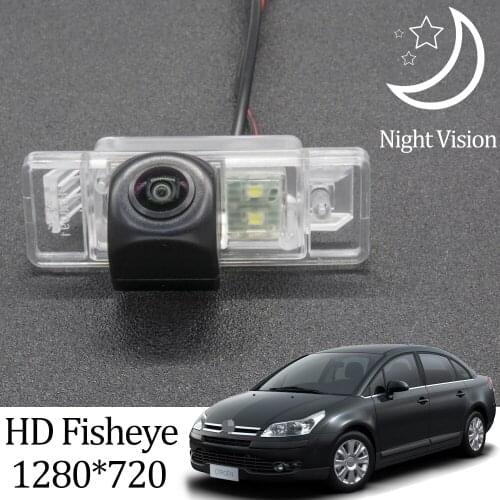 Owtosin HD 1280*720 Fisheye Rear View Camera For Citroen C4 2004-2018 Car Vehicle Reverse Parking Accessories