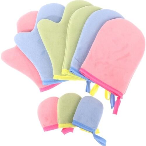 Self Body Cleaning Glove Reusable Body Self Tan Applicator Tanning Gloves Cream Lotion Mousse Body Cleaning Glove
