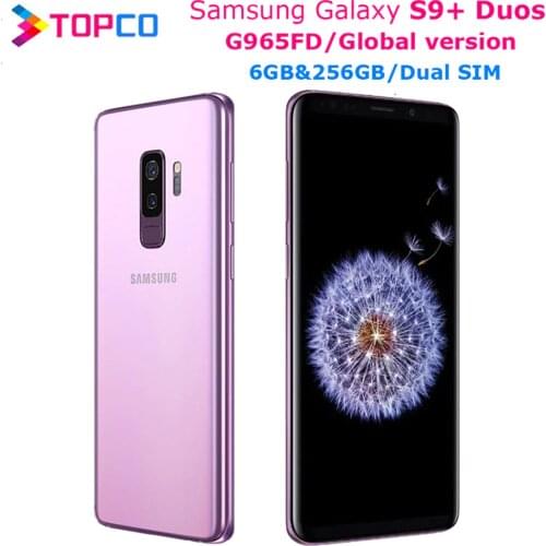 Samsung Galaxy S9+ Duos S9 Plus G965FD Global V Dual Sim Original Mobile Phone Exynos Octa Core 6.2" Dual 12MP 6GB&256GB NFC