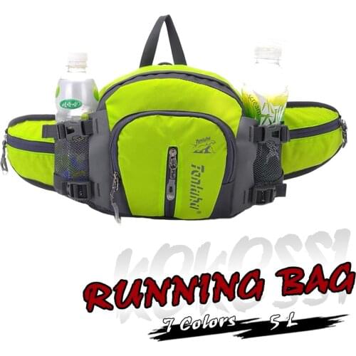 KoKossi 5L Running Bag Large Capacity Men Women Cycling Hiking Shoulder Waist Pack Outdoor Sport Camping Bicycle Bottle Pack