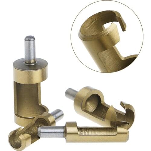 4Pcs 1/4" Rod Titanium Barrel Plug Drill Cutter Cork Spike Hole Saw Wood Tool Drill Bits