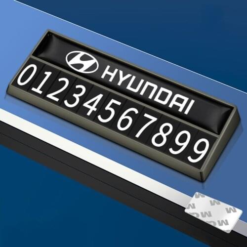 Luminous Car Temporary Parking Card Phone Number Plate For Hyundai I20 I30 I40 I10 IX25 IX35 IX45 IX20 Solaris Verna Sonata K2