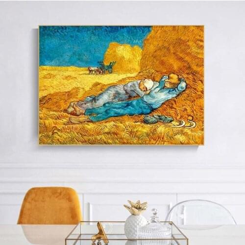 Van Gogh Lunch Break Famous Canvas Art Paintings Reproductions On The Wall Impressionist Van Gogh Landscape Posters And Prints