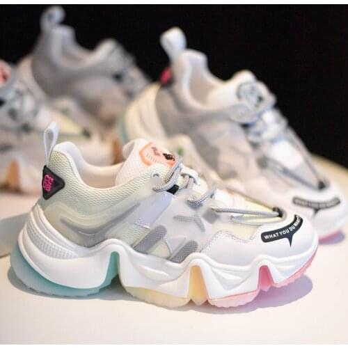 2020 Spring Autumn Womens Colorful Sneakers New Fashion Trend Genuine Leather Color Platform Design Vulcanized Casual Shoes