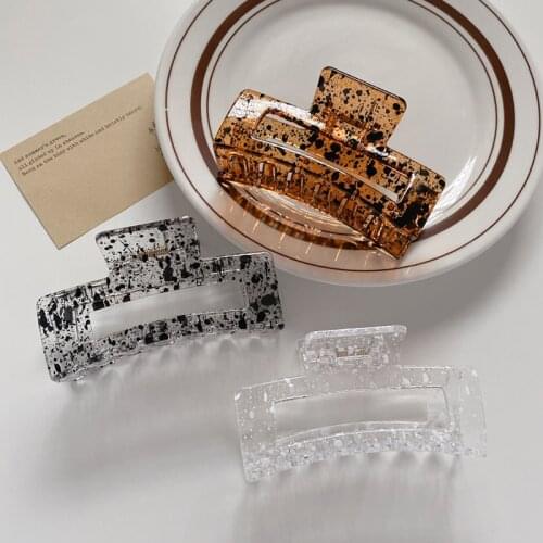 1PC Girl Hair Claw Women Geometric Hair Clamp Grab Hair Jaw Clip Grip Barrettes Korean Style Hairpin Acrylic Styling Accessories