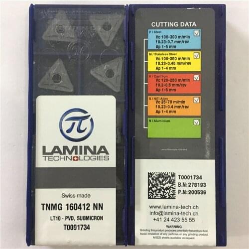 TNMG160412-NN LT10 100% Original LAMINA carbide insert with the best quality 10pcs/lot free shipping