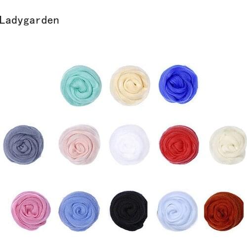 130g/bag Soft Multicolor Felting Wool Tops Roving Wool Fibre for Needle Felting DIY Doll Needlework Sewing Projects