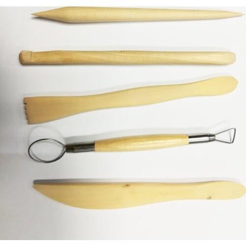 5 pcs/set Clay Sculpting Kit Sculpt Smoothing Wax Carving Pottery Ceramic Tools Polymer Shapers Modeling Carved Tool Perfect