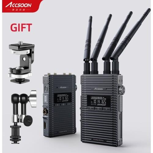 ACCSOON CineEye 2S Pro 5Ghz Dual channel Wireless Transmission Monitor System SDI 1080P 60fps 350m for camera Live Streaming