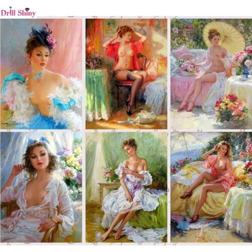 5D DIY Diamond Painting Naked Beautiful woman ,classical nude Pretty Lady Cross Stitch Diamond Embroidery Rhinestone Home Decor