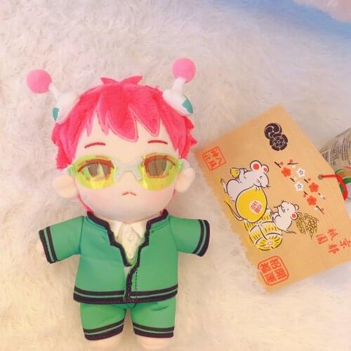 Anime The Disastrous Life of Saiki K. Saiki Kusuo Cute Plush Dolls Cosplay Stuffed Toys Plushies Change Clothing Gifts 20cm