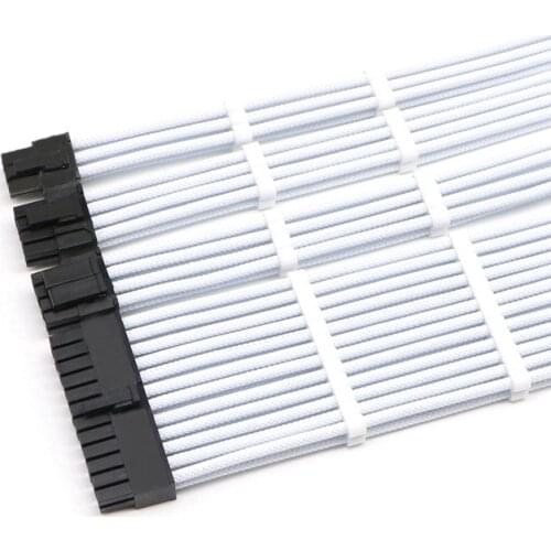 Basic Extension Cable Kit PET 24Pin ATX CPU 8Pin 4+4Pin GPU 8pin GPU 6Pin PCI-E Power Extension Cable