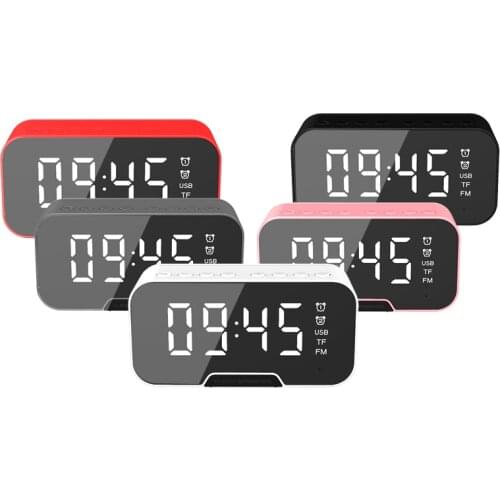 Wireless bluetooth speakers small portable mini clock sound subwoofer mobile 3 d surrounding residential dual alarm clock