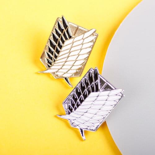 Anime Attack on Titan Pins Badge Shingeki No Kyo Wings of Freedom Collection Lapel Pin Brooch Costume Accessories Jewelry Gift