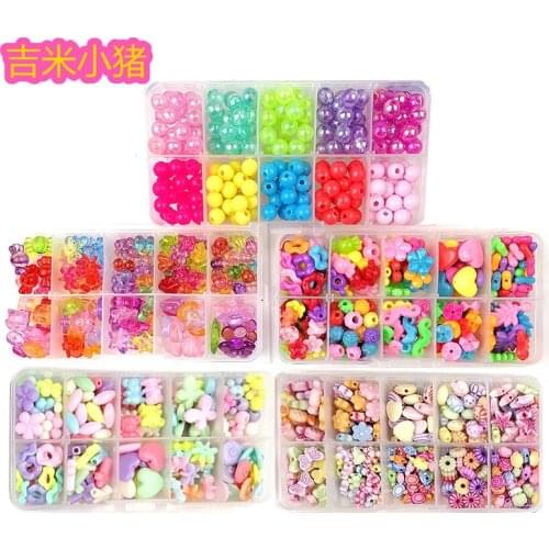 10 Grid Beads Toys For Children DIY Hand-made Girl Gift Lacing Necklaces Bracelets Kids Toddler Beaded Puzzles Educational Toy
