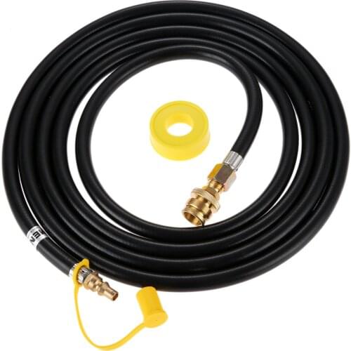 12 Feet Low Pressure Quick Disconnect Propane Hose with 1/4' Quick Connect to 3/8" Female Flare Hose for Camping BBQ Grill