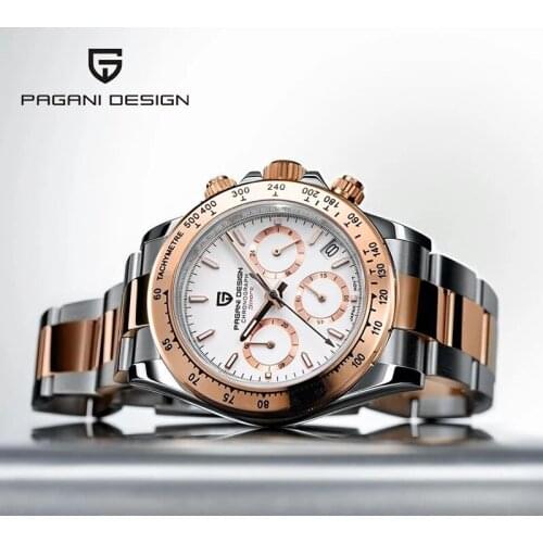 PAGANI Design 40MM Quartz Watch Mens 2021 Luxury Brand Mens Watch Business Stainless Steel Strap Waterproof Watch Chronograph